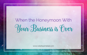 When the honeymoon with your business is over... by Celia Faye Meisel