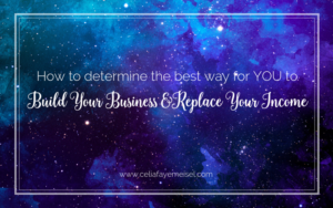 How To Determine the Best Way for You to Build Your Business & Replace Your Income